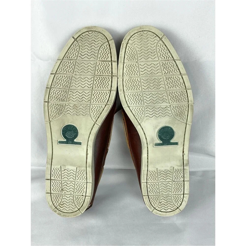 Vintage Dexter Leather Boat Shoes Men’s Sz 9 Narrow Deck Shoes Retro 80s Preppy
